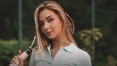 LiveJasmin Teen Model Holding a Tennis Racket